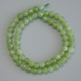 Chrysoprase Beads on Thread, Faceted Round Bead, 6 mm Diameter ±, Length 37 cm ±