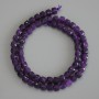 Sugilite Faceted Cube Beads, diameter 6x6mm, length 37cm on thread
