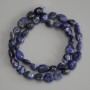 Faceted sodalite beads, diameter 9–12×9 mm, 40 m length on thread