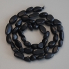 Shungite beads, drop-shaped, 7-10x8 mm, length 40 cm on thread