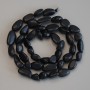 Shungite beads, drop-shaped, 7-10x8 mm, length 40 cm on thread