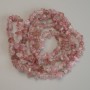 Strawberry quartz chip beads, diameter 6-10×4 mm, length 80 cm ± on a thread