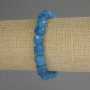 Apatite Faceted Cube Bracelet, 9x9 mm diameter, 18 cm length (stretch)