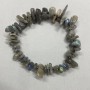 Labradorite Chip Bracelet 9-16×2-6 mm +-, length 18 cm +- Stretch Base
