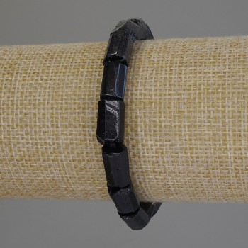 Tourmaline Bracelet with Faceted Stones, 12x7 mm, 18 cm long, stretch