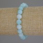 Aquamarine Bracelet with Faceted Beads, 8 mm, 18 cm (stretch)