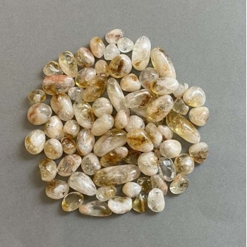 Natural Citrine Chip, Faceted, Undrilled, 9-20×8-10 mm ± (per 100 g ±)
