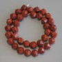 Red Jasper Beads, Multifaceted, 10x9.5 mm, length 37 cm
