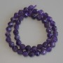 Faceted Amethyst Beads, 8×7.5 mm, 37 cm length on thread