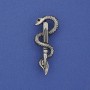 Snake Brooch in Silver-Tone Metal 37x15mm+