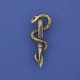 Snake Brooch, gold-tone metal, 37x15 mm+