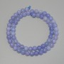Aquamarine Beads, Smooth Round Bead, 6 mm Diameter ± on a Thread, Length 38 cm+