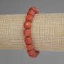 Bracelet Red Jasper Faceted Cube 9x9 mm, 18 cm length, stretch