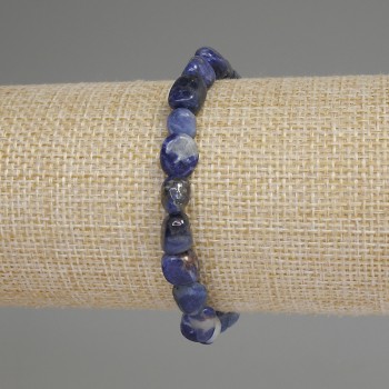 Sodalite bracelet, faceted beads, bead diameter 7-11×7-8 mm, length 18 cm, stretch