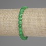 Chrysoprase bracelet with faceted coin beads, 6mm diameter, 18cm length, stretch