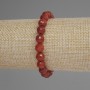 Carnelian Bracelet with Faceted Beads, 8mm, 18 cm Stretch