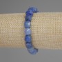 Blue Aventurine Bracelet with Faceted Cubes, 9 mm, 18 cm, Stretch