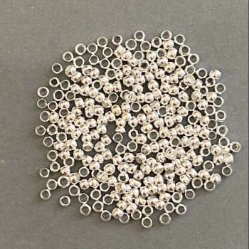 Crimp Fixers 'zakhypy', diameter 2.5 mm, metal color 'silver' packaging 200 g