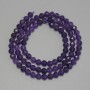 Amethyst Beads - Faceted Round Bead, 4mm diameter, 38cm length on thread