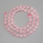 Rose Quartz Beads, Faceted Coin, 6.5 mm Diameter, 38 cm Length on Thread