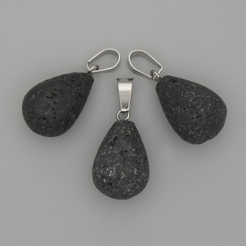 Lava Drop Pendant 19x13mm+-, length 29mm+