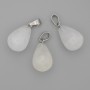 Drop Pendant Rock Crystal 19x13mm+-, Length 29mm+-
