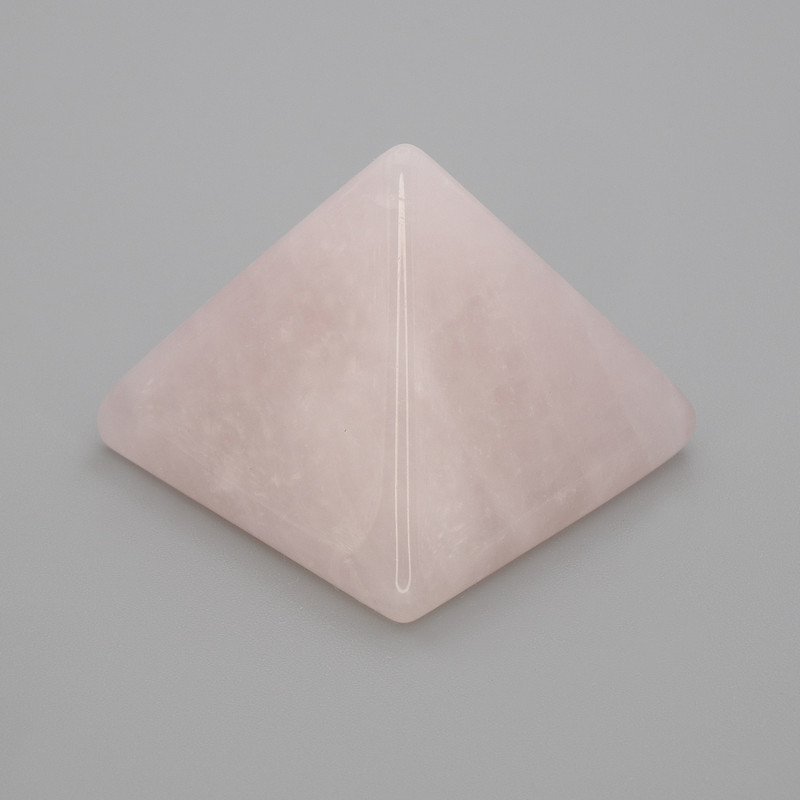 Pink Quartz Pyramid — natural stone keepsake, dimensions 38x38 mm length, 33 mm width ±