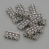 Row spacer insert, silver metal color, diameter 14.5×7.5×4 mm, hole diameter 1.9 mm, packaging 20 g (~13 pcs)