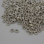 Bead Insert Findings, Silver-Tone Metal Color, 4×1 mm with hole ~2 mm, packaging 20 g (~350 pcs)