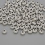 Bead insert finding, silver metal color, 5×3 mm diameter, hole diameter ~1.7 mm, packaging 20 g (~100 pcs)