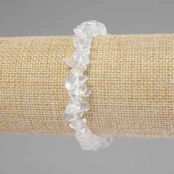 Moonstone Chip Bracelet, chip size 7-12 × 4-5 mm, length 18 cm +/- stretch