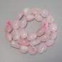 Rose Quartz Faceted Beads, diameter 12–19×12 mm ± on a thread, length 40 cm+