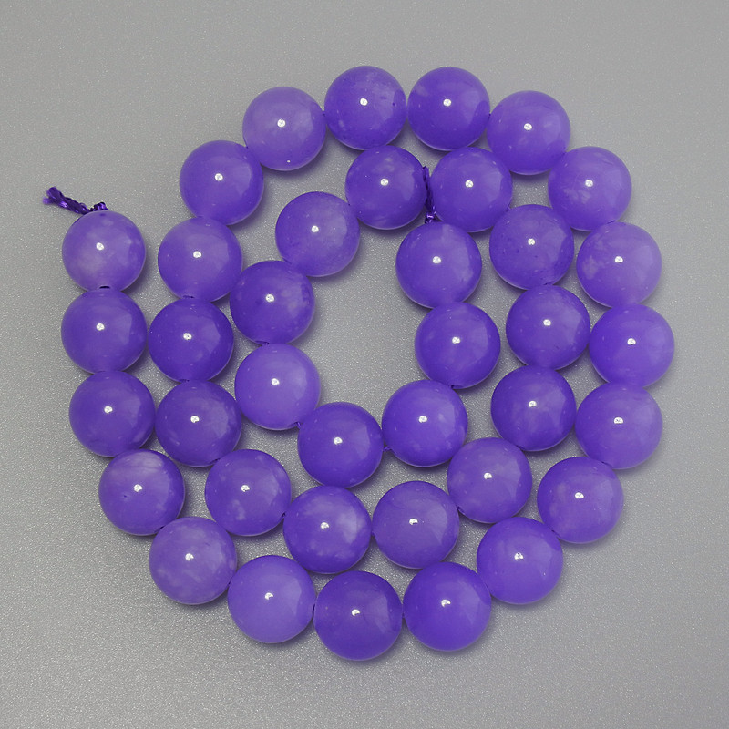Beads Lavender Amethyst, Smooth Round Beads, 10mm Diameter +/- on Thread, 38cm Length+
