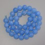Aquamarine Beads — Smooth Sphere, 10 mm Diameter ±, on Strand, 38 cm Length