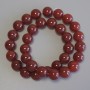 Carnelian Beads, Smooth 12 mm Diameter ± on Thread, Length 39 cm+