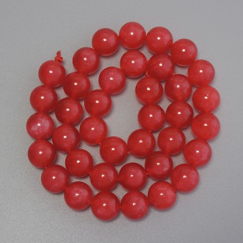 Tourmaline Beads - Smooth Round Ball, 10mm Diameter ± on Thread, Length 39cm+