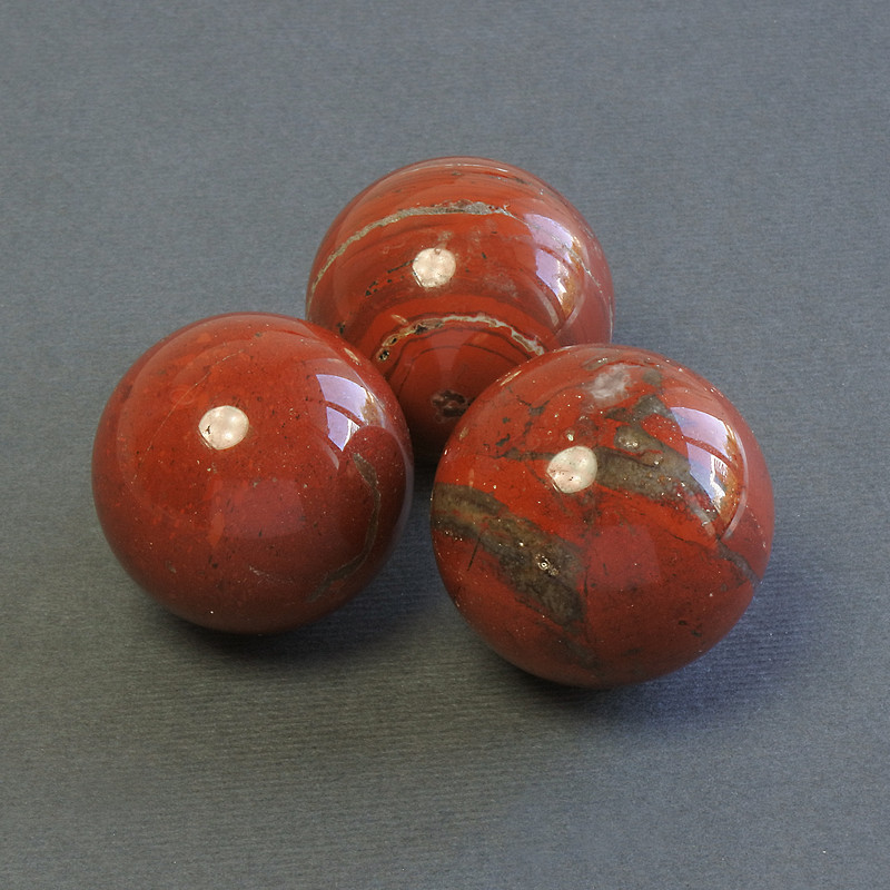 Souvenir ball made of natural red jasper, diameter 30mm+
