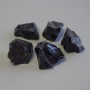 Unpolished volcanic obsidian souvenir stone — dimensions 30-46 x 23-35 mm (+/-); packaging 100 g (price per 100 g).
