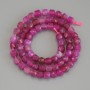 Faceted cube tourmaline beads, 5x5 mm diameter, on a thread, length 37 cm+