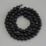 Faceted agate beads – ball-shaped, 6 mm diameter ± on thread, length 37 cm ±