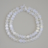 Moonstone heart-shaped beads, diameter 6x6x2 mm ± on thread, length 39 cm+