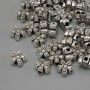 Bead insert finding Flower, metal color Silver, diameter 7x3 mm ± hole diameter about 2 mm ± packaging 20 g (~44 pcs)