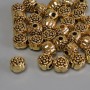 Flower-shaped bead insert, gold color, 6x5mm diameter, 1.9mm hole, packaging 20 g (~32 pcs)