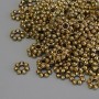 Gold-tone bead inserts, diameter 6 x 1.5 mm, hole diameter 2 mm, packaging 20 g (~132 pcs)