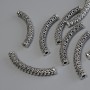 Silver bead-insert findings, silver metal color, diameter 36×4.5 mm, hole diameter 2 mm, packaging 20 g (~ 8 pcs)