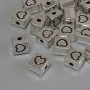 Silver-tone bead insert findings, 7 mm diameter ± 1.8 mm hole, packaging 20 g (~ 19 pcs)