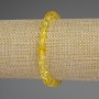 Citrine bracelet with faceted beads, 7x7 mm diameter, 18 cm length, stretch
