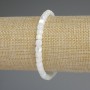 Mother-of-Pearl Rondelle Bracelet, 6x5 mm diameter, 18 cm stretch