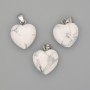 Chalcedony Heart Pendant 15x15x23mm+