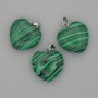 Heart Pendant Malachite 20x20x25mm+